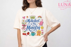 Motherhood Is My Ministry PNG, Christian Mom Sublimation Des Product Image 1