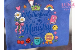 Motherhood Is My Ministry PNG, Christian Mom Sublimation Des Product Image 6