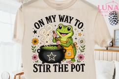 Funny Frog Stir The Pot PNG, Cute Frog Clipart, Sarcastic PN Product Image 2