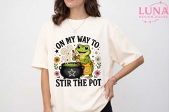 Funny Frog Stir The Pot PNG, Cute Frog Clipart, Sarcastic PN Product Image 5