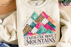 Faith Can Move Mountains PNG, Christian Sublimation, Leopard Product Image 3