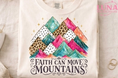 Faith Can Move Mountains PNG, Christian Sublimation, Leopard Product Image 4