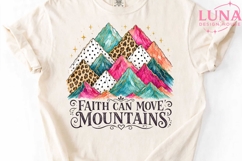 Faith Can Move Mountains PNG, Christian Sublimation, Leopard Product Image 5