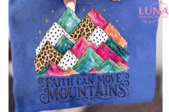Faith Can Move Mountains PNG, Christian Sublimation, Leopard Product Image 6