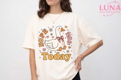 Nope Not Today Cute Goose PNG, Funny Duck Clipart, Sarcastic Product Image 1