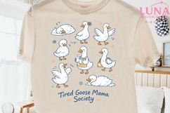 Tired Goose Mama Society PNG, Funny Mom Goose Clipart PNG Product Image 2