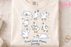 Tired Goose Mama Society PNG, Funny Mom Goose Clipart PNG Product Image 4