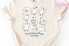 Tired Goose Mama Society PNG, Funny Mom Goose Clipart PNG Product Image 5