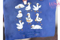 Tired Goose Mama Society PNG, Funny Mom Goose Clipart PNG Product Image 6