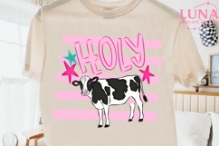 Holy Cow Funny Quote PNG, Cute Cow Clipart, Farm Animal PNG Product Image 2