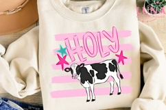 Holy Cow Funny Quote PNG, Cute Cow Clipart, Farm Animal PNG Product Image 3