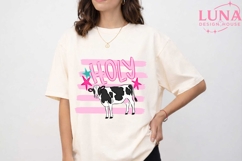 Holy Cow Funny Quote PNG, Cute Cow Clipart, Farm Animal PNG Product Image 5