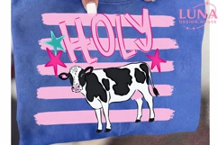 Holy Cow Funny Quote PNG, Cute Cow Clipart, Farm Animal PNG Product Image 6