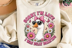 Funny Goose Dilly Dallying PNG, Sorry I'm Late PNG, Sassy Go Product Image 2
