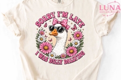 Funny Goose Dilly Dallying PNG, Sorry I'm Late PNG, Sassy Go Product Image 4