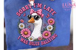 Funny Goose Dilly Dallying PNG, Sorry I'm Late PNG, Sassy Go Product Image 6