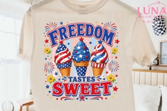 Freedom Tastes Sweet Ice Cream PNG, 4th of July PNG, Patriot Product Image 2