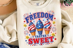 Freedom Tastes Sweet Ice Cream PNG, 4th of July PNG, Patriot Product Image 3