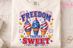 Freedom Tastes Sweet Ice Cream PNG, 4th of July PNG, Patriot Product Image 4