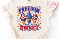 Freedom Tastes Sweet Ice Cream PNG, 4th of July PNG, Patriot Product Image 5