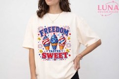Freedom Tastes Sweet Ice Cream PNG, 4th of July PNG, Patriot Product Image 1