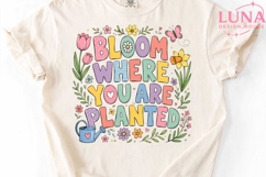 Bloom Where You Are Planted PNG, Spring Floral PNG, Flowers Product Image 4