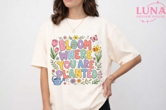 Bloom Where You Are Planted PNG, Spring Floral PNG, Flowers Product Image 5