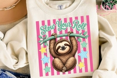 Cute Sloth Slow Your Roll PNG, Funny Sloth Clipart, Sloth PN Product Image 2