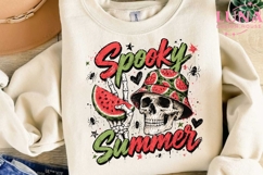 Spooky Summer Skull Watermelon PNG, Skeleton Summer PNG Product Image 3