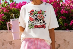 Spooky Summer Skull Watermelon PNG, Skeleton Summer PNG Product Image 6