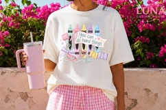 You Can Do Hard Things Teacher PNG, Crayons Sublimation Desi Product Image 6