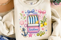 Cute Sardines Can Clipart PNG, Coquette Coastal Summer PNG Product Image 3