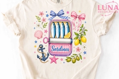 Cute Sardines Can Clipart PNG, Coquette Coastal Summer PNG Product Image 4