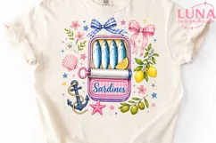 Cute Sardines Can Clipart PNG, Coquette Coastal Summer PNG Product Image 4