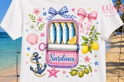 Cute Sardines Can Clipart PNG, Coquette Coastal Summer PNG Product Image 5