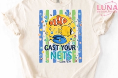 Cast Your Nets Fish Christian PNG, Luke 5:4 Bible Verse PNG Product Image 4