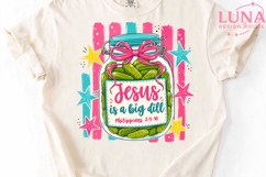 Jesus Is A Big Dill PNG, Pickle Jar PNG, Christian Sublimati Product Image 1