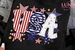 USA Patriotic Stars PNG, 4th of July Sublimation, America PN Product Image 2