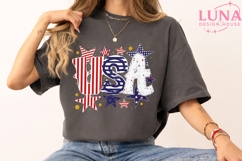 USA Patriotic Stars PNG, 4th of July Sublimation, America PN Product Image 1