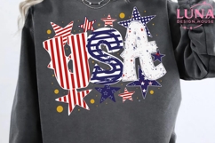 USA Patriotic Stars PNG, 4th of July Sublimation, America PN Product Image 4