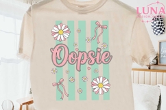 Oopsie Coquette Daisy Floral PNG, Pink Bow Aesthetic PNG Product Image 2