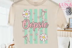 Oopsie Coquette Daisy Floral PNG, Pink Bow Aesthetic PNG Product Image 2