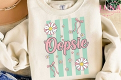 Oopsie Coquette Daisy Floral PNG, Pink Bow Aesthetic PNG Product Image 3