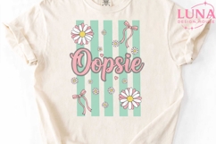 Oopsie Coquette Daisy Floral PNG, Pink Bow Aesthetic PNG Product Image 5