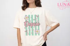 Oopsie Coquette Daisy Floral PNG, Pink Bow Aesthetic PNG Product Image 1