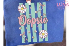 Oopsie Coquette Daisy Floral PNG, Pink Bow Aesthetic PNG Product Image 6