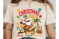 Christmas in July Santa PNG Sublimation Product Image 1