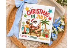 Christmas in July Santa PNG Sublimation Product Image 3