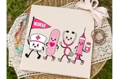 Nurse Kawaii Characters PNG Sublimation Product Image 3