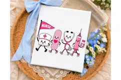 Nurse Kawaii Characters PNG Sublimation Product Image 1